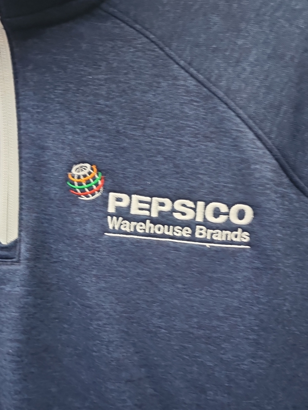 Under Armour Men's Navy Quarter-Zip Pullover with Pepsico warehouse brands Logo - Picture 2 of 4